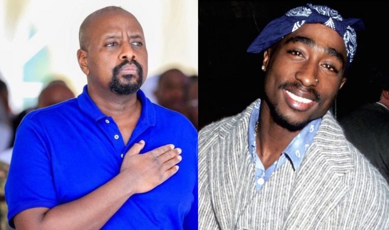 GEN Muhoozi yiyemeje gukora ibyananiye Abanyamerika akubakira Tupac ikibumbano.
