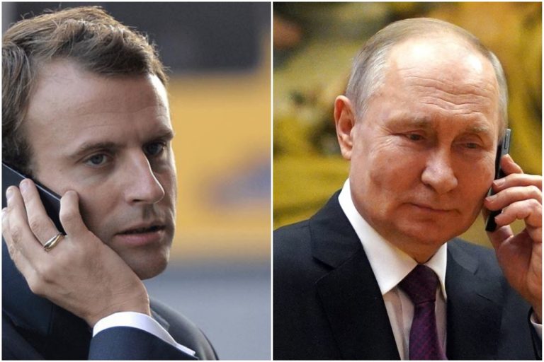 Emmanuel Macron yavuganye kuri telefone na Vladimir Putin mu gihe kirenze amasaha abiri.